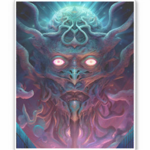 Pegatina Demon Surreal Dark Fantasy Art