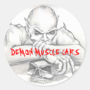 Pegatina DEMONIO, AUTOS MUSCULARES DEMONIOS