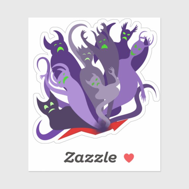 Pegatina Demons of the Abyss (Hoja)