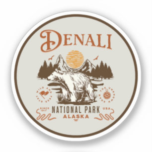 Pegatina Denali National Park Alaska