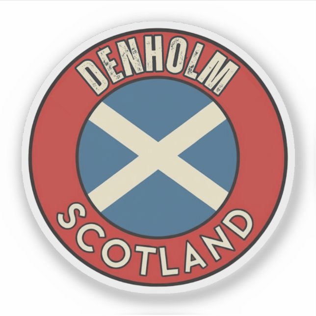 Pegatina Denholm, Escocia (Anverso)