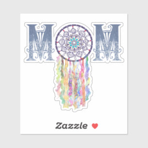 Pegatina Denim pintado y Dream Catcher MOM   Hermoso