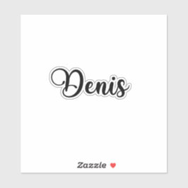 Pegatina Denis Name - Caligrafía manuscrita