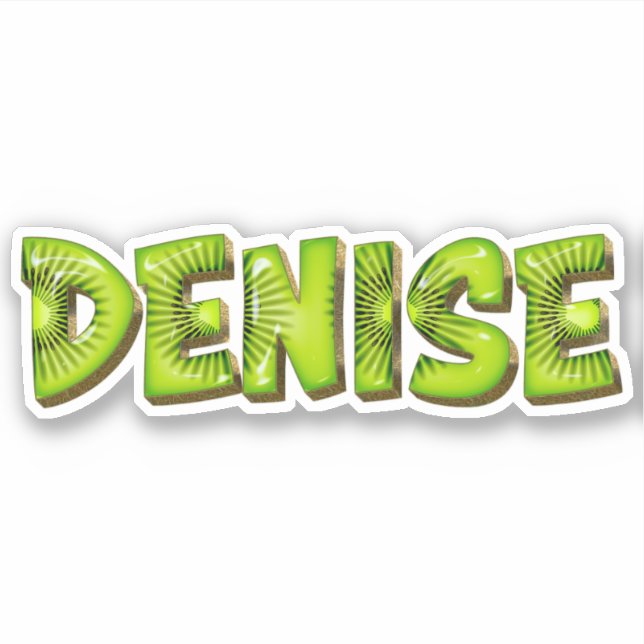 Pegatina Denise Name Kiwi Design Aufkleber Sticker (Anverso)