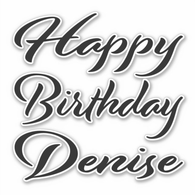 Pegatina Denise Name Vorname black Sticker Geburtstag (Anverso)