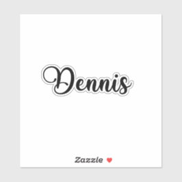 Pegatina Dennis Name - Caligrafía manuscrita