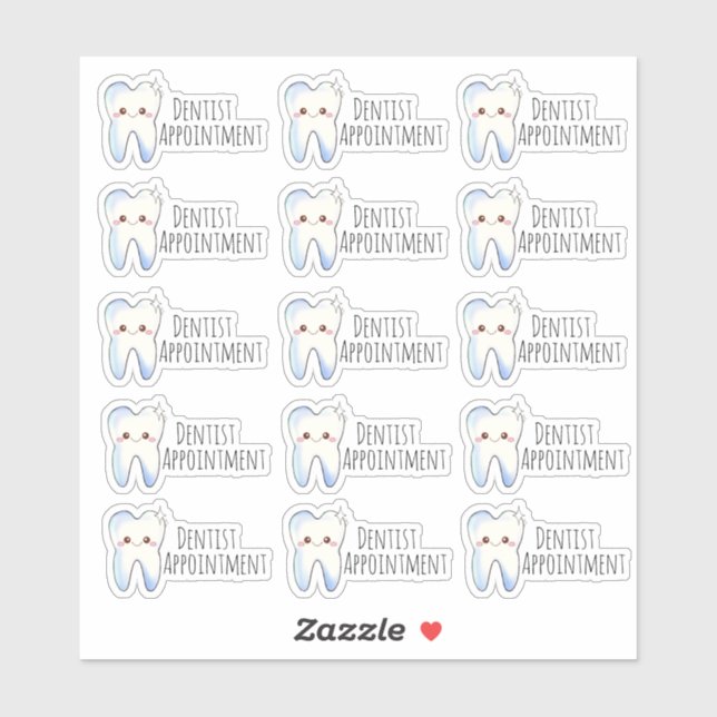 Pegatina Dentist Appointoth (Hoja)