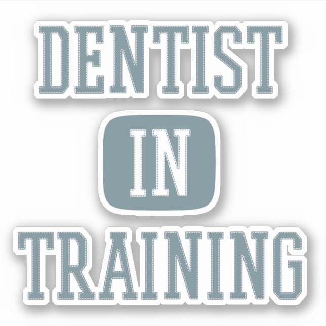 Pegatina Dentista en la formación de futuro estudiante dent (Anverso)