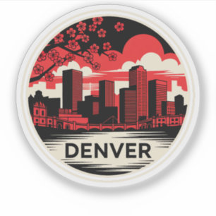 Pegatina Denver City Colorado USA