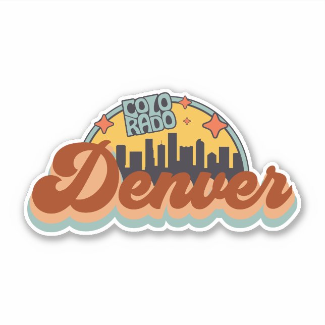 Pegatina Denver, Colorado (Anverso)