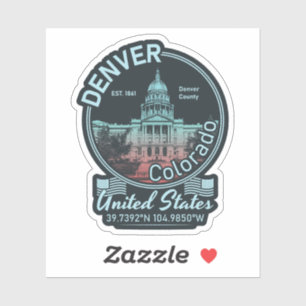 PEGATINA DENVER - VINTAGE DE COLORADO