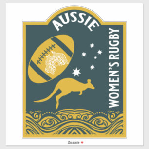 Pegatina Deporte de rugby de las mujeres australianas