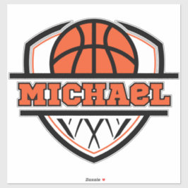 Pegatina Deportes de baloncesto negro Naranja de Guay