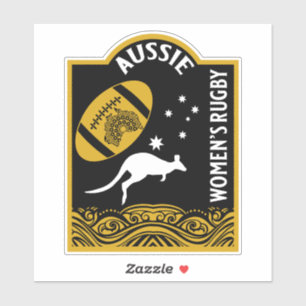 Pegatina Deportes de rugby australianos para mujeres