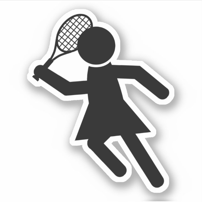 Pegatina Deportes de tenis femenino (Anverso)