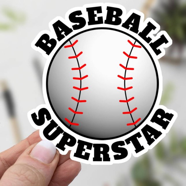 Pegatina Deportes Estrella de Béisbol (Baseball Superstar Sticker)