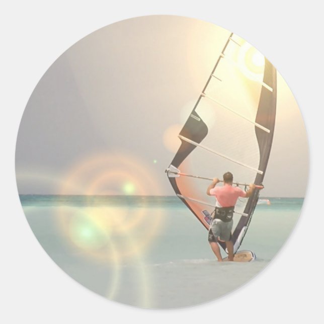 Pegatina deportivo de windsurf (Anverso)