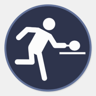 Pegatina deportivo divertido de ping pong