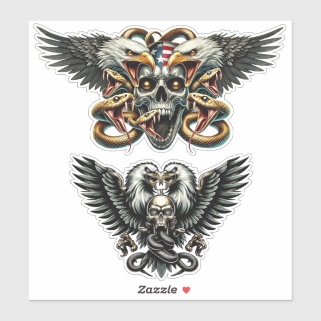 Pegatina Der Adler und Schlangen Gott der Finsternis  Dämon (Hoja)