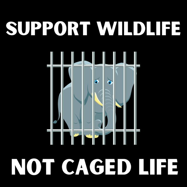 Pegatina Derechos de los animales, apoyar la vida salvaje,  (Subido por el creador)