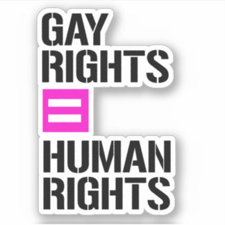 Pegatina Derechos de los gays iguales derechos humanos
