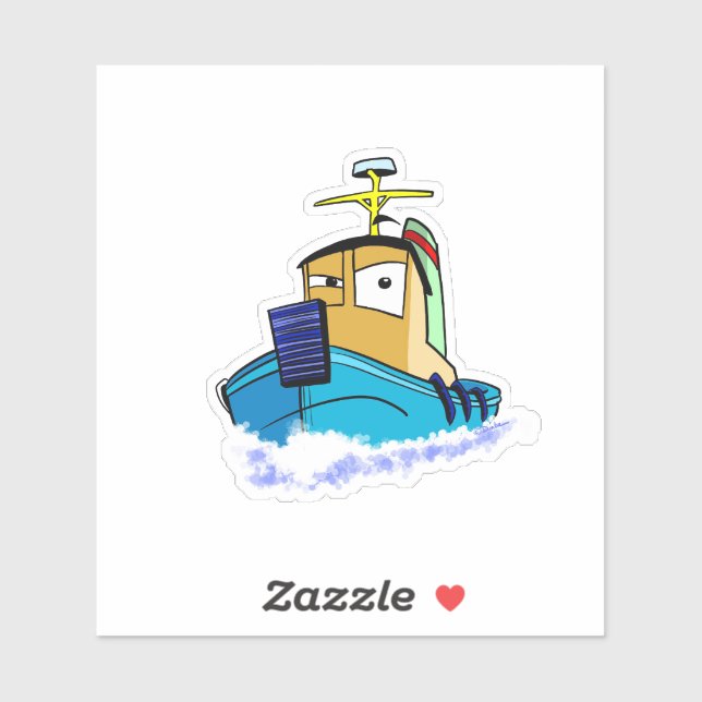 Pegatina Desaprobando el remolcador (Hoja)