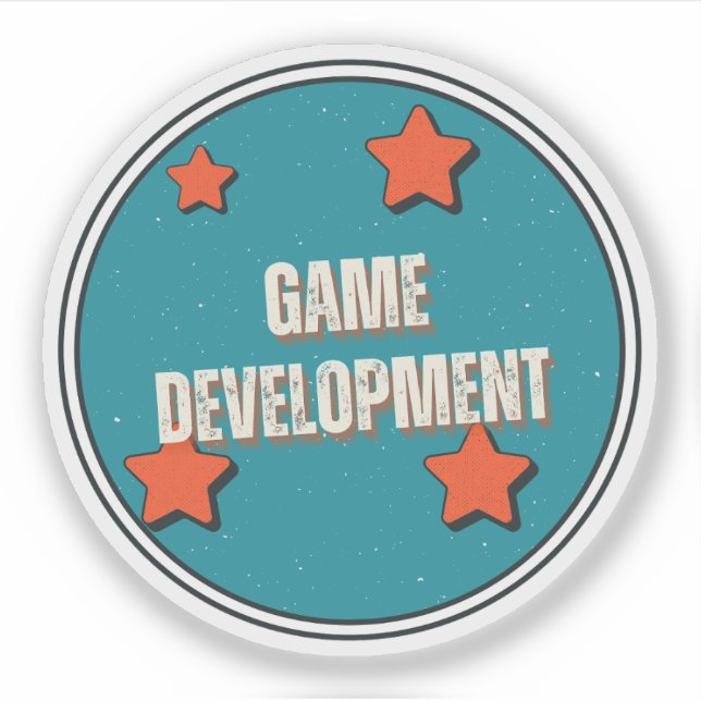 Pegatina Desarrollo de Juegos (Anverso)