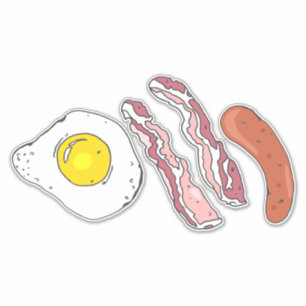Pegatina Desayuno de salchicha de huevo de huevo de Grasa G