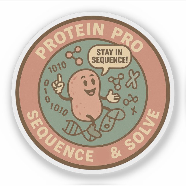 Pegatina Descodificar Proteínas Como un Profesional de la S (Anverso)