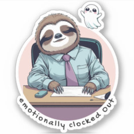 Pegatina Desconectado Emocionalmente – Humor de Introvertid