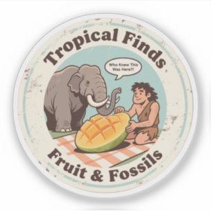 Pegatina Descubrimiento de Mango de Mamut Cavernícola
