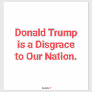 Pegatina Desgracia Nacional Trump Hankamer Artjunkhaus Cómi