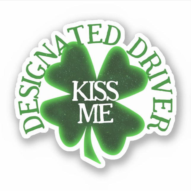 Pegatina Designated Driver St. Patrick's Day (Anverso)