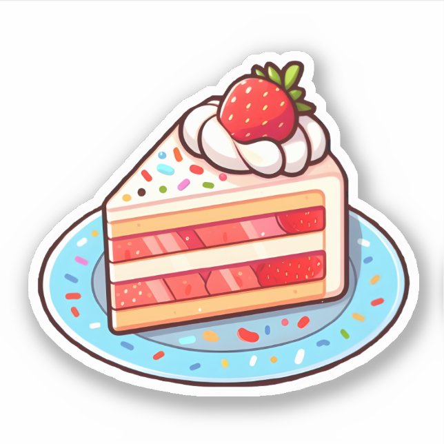 Pegatina Deslumbramiento de rociadores: Torta corta de fres (Anverso)