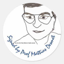Pegatina Desmet del profesor de copia firmada Matt