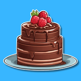 Pegatina Desmoronador de frambuesa de frambuesa a prueba de