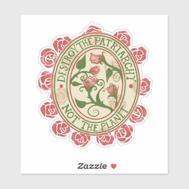 Pegatina Destruir el patriarcado, no el planeta (Hoja)