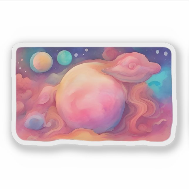 Pegatina Desviación cósmica (Anverso)