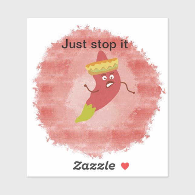 Pegatina Deténganlo. (Hoja)