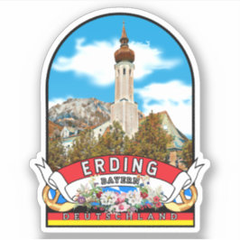 Pegatina Deutschland Erding Vintage souvenir