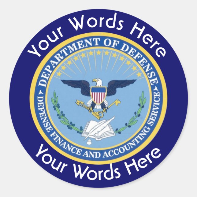 Pegatina DFAS de los Servicios de contabilidad de  (Anverso)