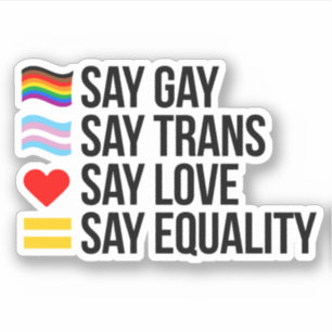 Pegatina Di Gay Di Trans Di Amor Di Igualdad