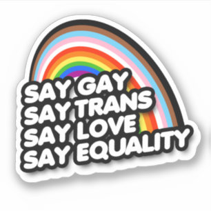 Pegatina Di Gay Di Trans Di Amor Di Igualdad