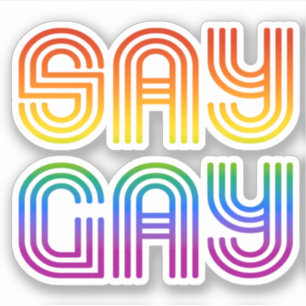 Pegatina Di Gay Retro