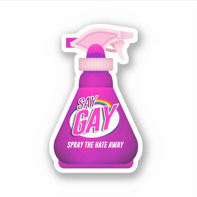 Pegatina Di Gay Spray (Anverso)