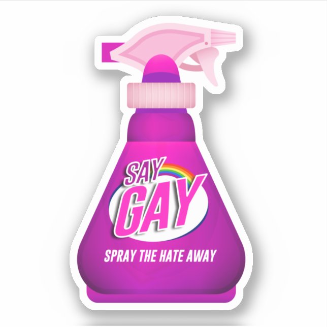 Pegatina Di Gay Spray (Anverso)
