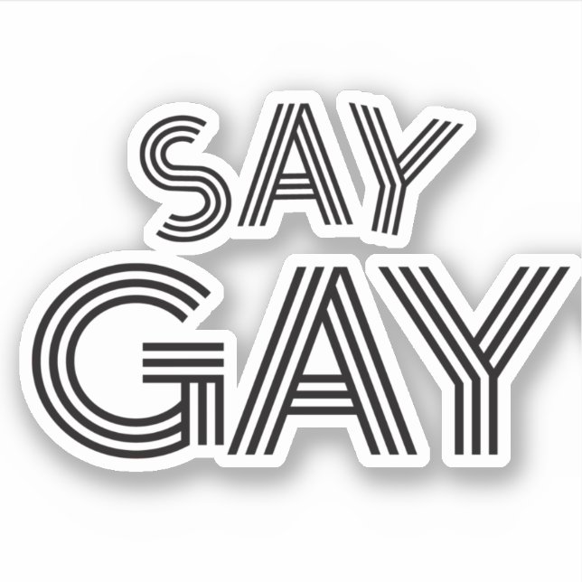 Pegatina Dí Gay Sticker (Anverso)