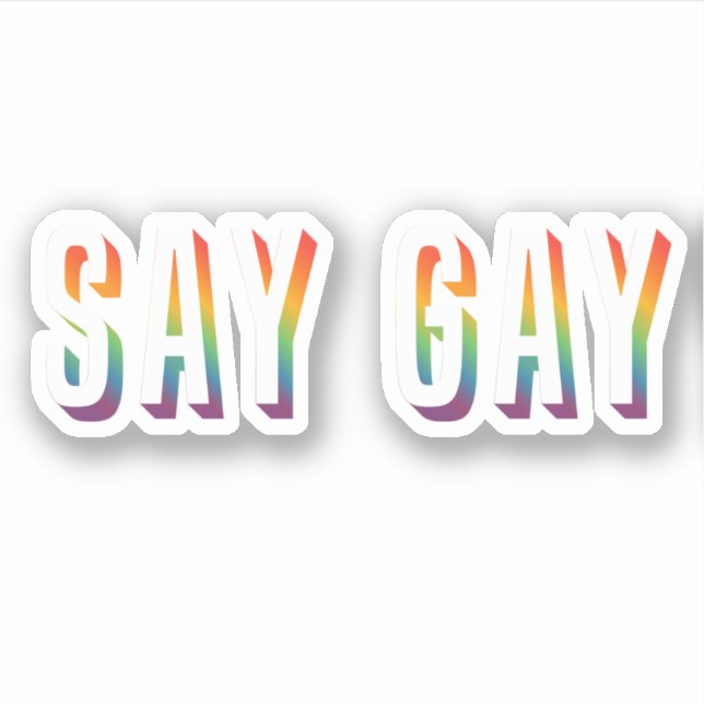 Pegatina Dí Gay Sticker (Anverso)