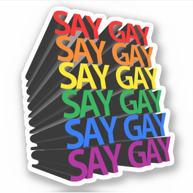 PEGATINA DI GAY Y REPITE (Anverso)