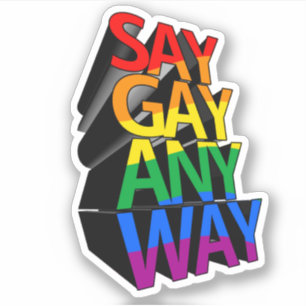 PEGATINA DI HOMOSEXUAL DE CUALQUIER MANERA